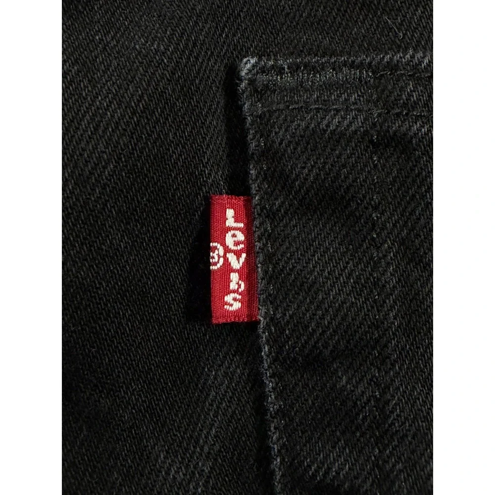 Levi's 501 Original Fit Jeans Mens W36 L36 Black Button Fly Straight Leg
